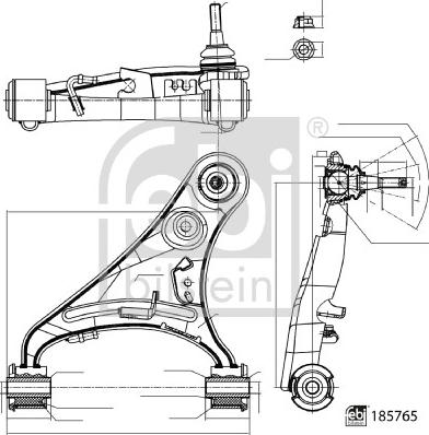 Febi Bilstein 185765 - Рычаг подвески колеса autospares.lv