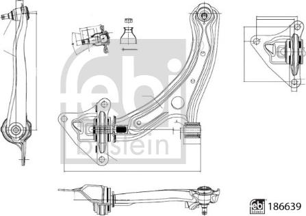 Febi Bilstein 186639 - Рычаг подвески колеса autospares.lv