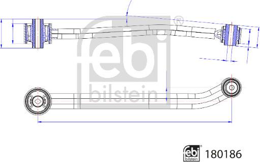 Febi Bilstein 180186 - Рычаг подвески колеса autospares.lv