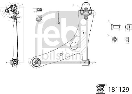 Febi Bilstein 181129 - Рычаг подвески колеса autospares.lv