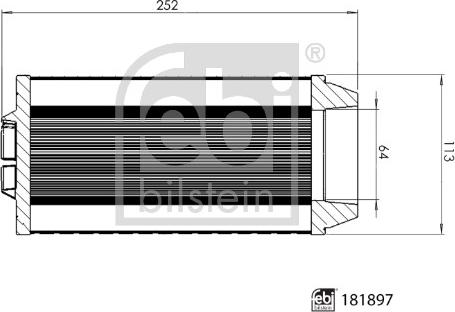 Febi Bilstein 181897 - Воздушный фильтр, двигатель autospares.lv