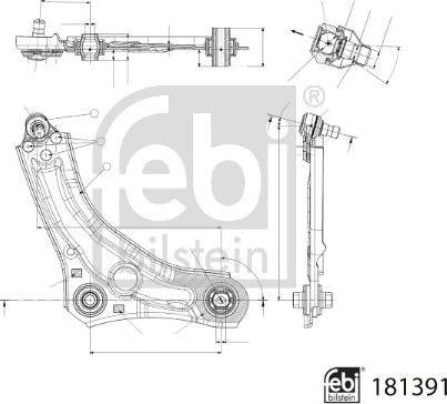 Febi Bilstein 181391 - Рычаг подвески колеса autospares.lv