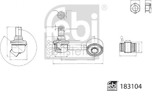 Febi Bilstein 183104 - Тяга / стойка, стабилизатор autospares.lv