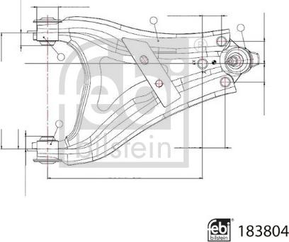 Febi Bilstein 183804 - Рычаг подвески колеса autospares.lv