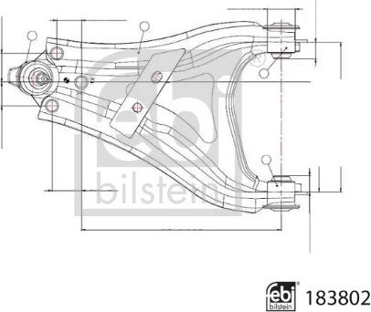 Febi Bilstein 183802 - Рычаг подвески колеса autospares.lv