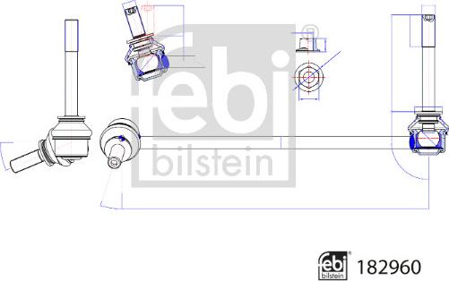 Febi Bilstein 182960 - Тяга / стойка, стабилизатор autospares.lv