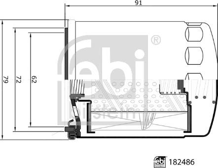 Febi Bilstein 182486 - Масляный фильтр autospares.lv