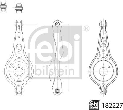 Febi Bilstein 182227 - Рычаг подвески колеса autospares.lv