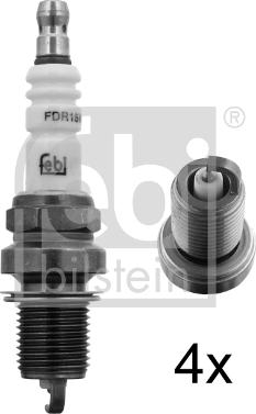 Febi Bilstein 13608 - Свеча зажигания autospares.lv