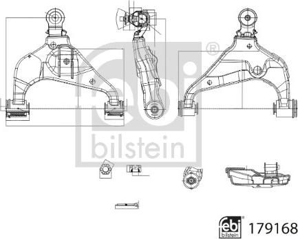 Febi Bilstein 179168 - Рычаг подвески колеса autospares.lv