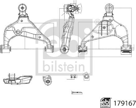 Febi Bilstein 179167 - Рычаг подвески колеса autospares.lv