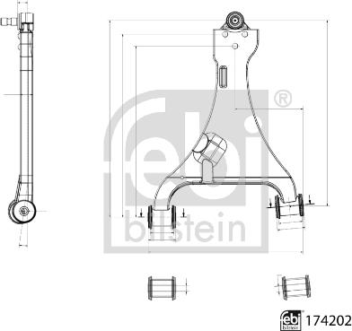 Febi Bilstein 174202 - Рычаг подвески колеса autospares.lv