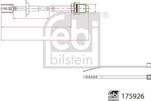 Febi Bilstein 175926 - Лямбда-зонд, датчик кислорода autospares.lv