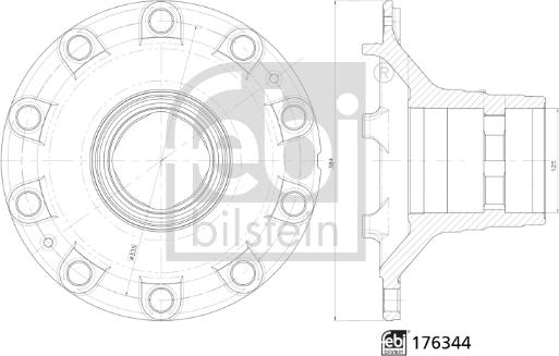 Febi Bilstein 176344 - Ступица колеса, поворотный кулак autospares.lv