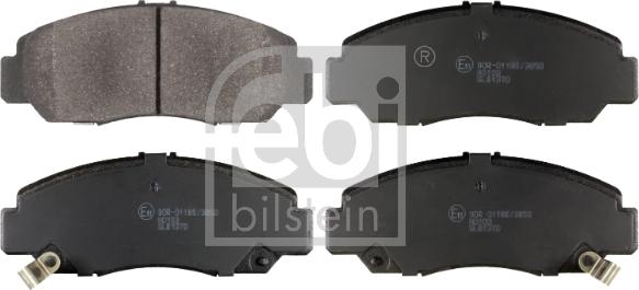 Febi Bilstein 170650 - Тормозные колодки, дисковые, комплект autospares.lv