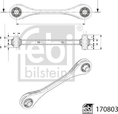 Febi Bilstein 170803 - Рычаг подвески колеса autospares.lv