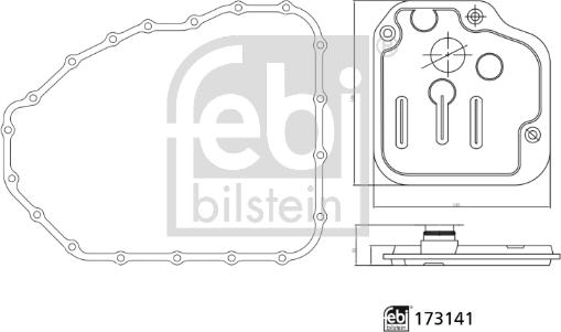 Febi Bilstein 173141 - Гидрофильтр, автоматическая коробка передач autospares.lv