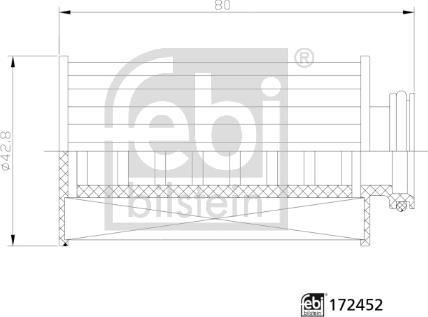 Febi Bilstein 172452 - Карбамидный фильтр autospares.lv