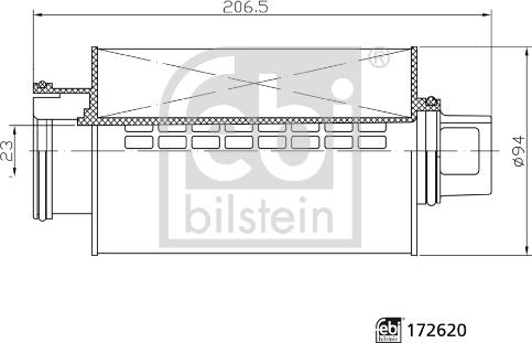 Febi Bilstein 172620 - Фильтр, система вентиляции картера autospares.lv