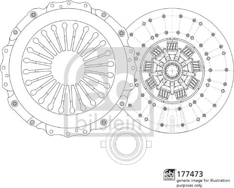 Febi Bilstein 177473 - Комплект сцепления autospares.lv