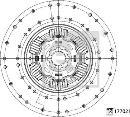 Febi Bilstein 177021 - Диск сцепления, фрикцион autospares.lv