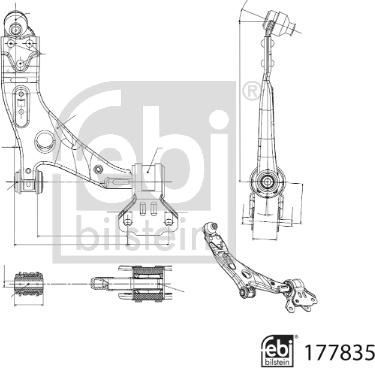 Febi Bilstein 177835 - Рычаг подвески колеса autospares.lv