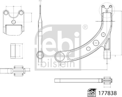 Febi Bilstein 177838 - Рычаг подвески колеса autospares.lv