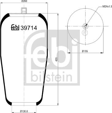 Febi Bilstein 39714 - Кожух пневматической рессоры autospares.lv