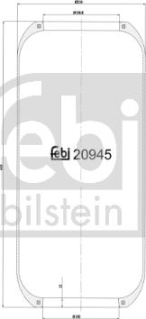 Febi Bilstein 20945 - Кожух пневматической рессоры autospares.lv