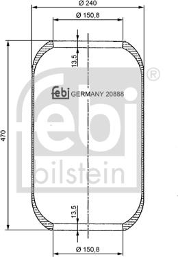 Febi Bilstein 20888 - Кожух пневматической рессоры autospares.lv