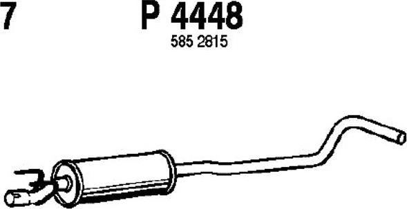 Fenno P4448 - Средний глушитель выхлопных газов autospares.lv