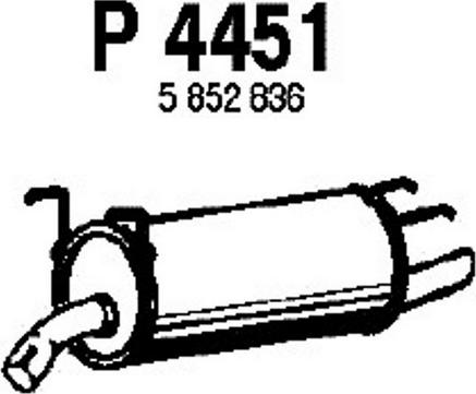 Fenno P4451 - Глушитель выхлопных газов, конечный autospares.lv