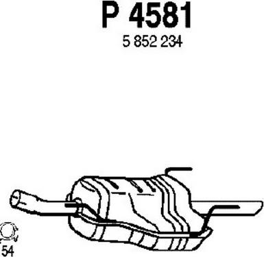 Fenno P4581 - Глушитель выхлопных газов, конечный autospares.lv