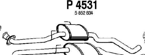 Fenno P4531 - Средний глушитель выхлопных газов autospares.lv