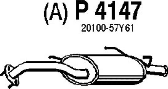 Fenno P4147 - Глушитель выхлопных газов, конечный autospares.lv