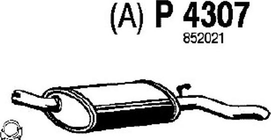 Fenno P4307 - Глушитель выхлопных газов, конечный autospares.lv