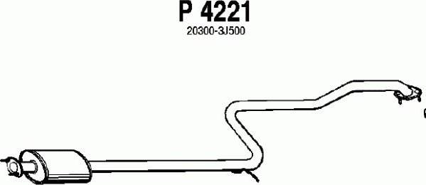 Fenno P4221 - Средний глушитель выхлопных газов autospares.lv