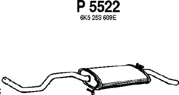 Fenno P5522 - Глушитель выхлопных газов, конечный autospares.lv