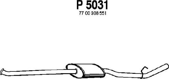 Fenno P5031 - Средний глушитель выхлопных газов autospares.lv
