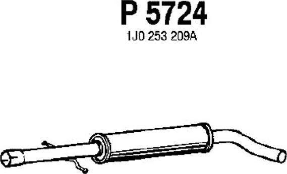 Fenno P5724 - Средний глушитель выхлопных газов autospares.lv