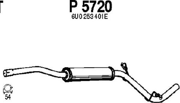 Fenno P5720 - Средний глушитель выхлопных газов autospares.lv