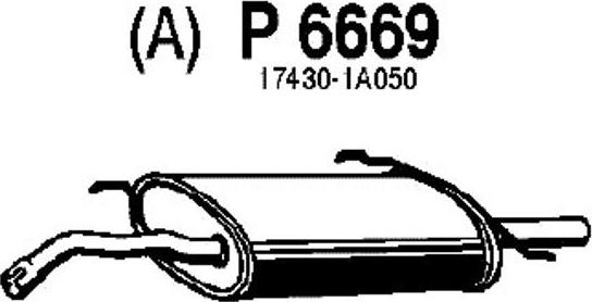 Fenno P6669 - Глушитель выхлопных газов, конечный autospares.lv