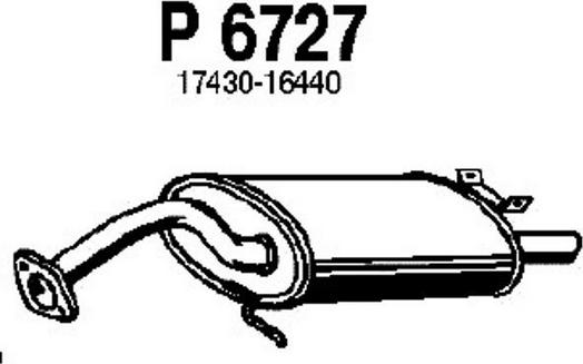 Fenno P6727 - Глушитель выхлопных газов, конечный autospares.lv