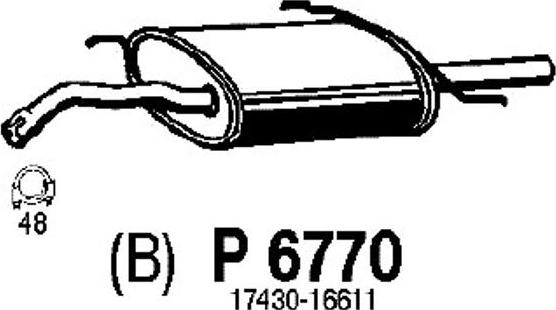 Fenno P6770 - Глушитель выхлопных газов, конечный autospares.lv