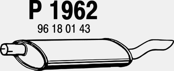Fenno P1962 - Глушитель выхлопных газов, конечный autospares.lv