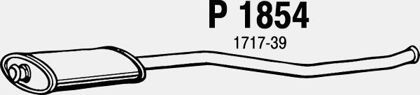 Fenno P1854 - Средний глушитель выхлопных газов autospares.lv