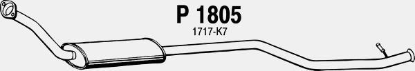 Fenno P1805 - Средний глушитель выхлопных газов autospares.lv