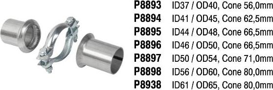 Fenno P8894 - Фланец, труба выхлопного газа autospares.lv