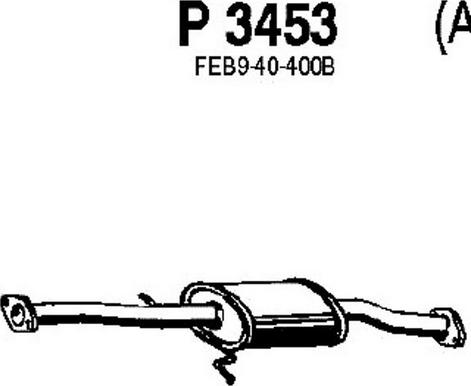 Fenno P3453 - Средний глушитель выхлопных газов autospares.lv