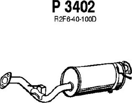 Fenno P3402 - Средний глушитель выхлопных газов autospares.lv